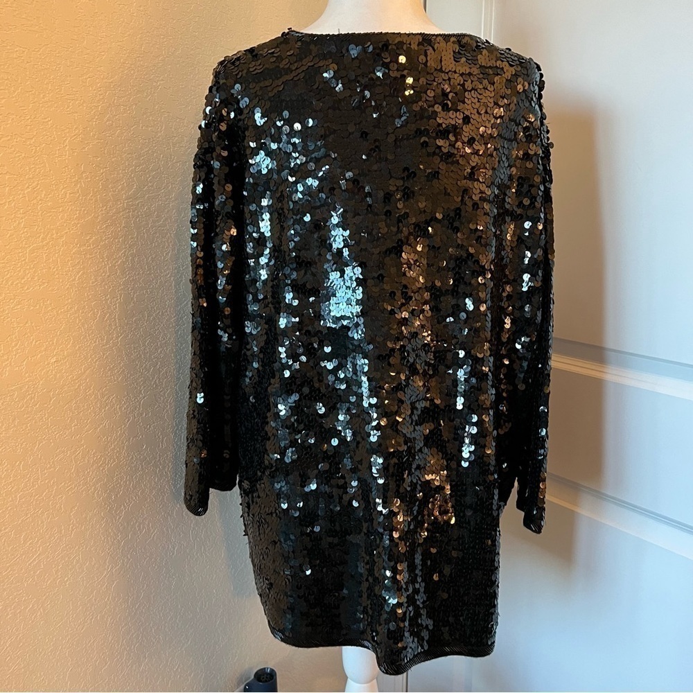 Henri Bendel x Michael Simon Vintage Sequin Beaded Mini Dress - Picture 5 of 10